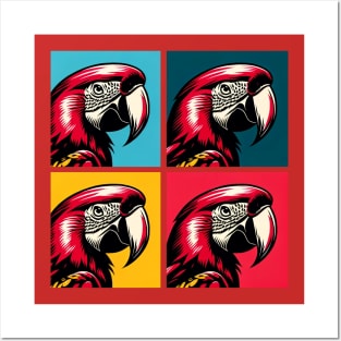 Pop Scarlet Macaw Art - Cool Birds Posters and Art